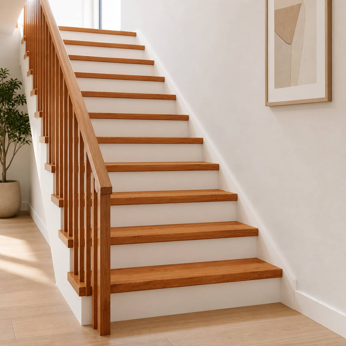 vidaXL Stopień 20 szt. 120 x 30 x 2 cm brązowy Dąb lite