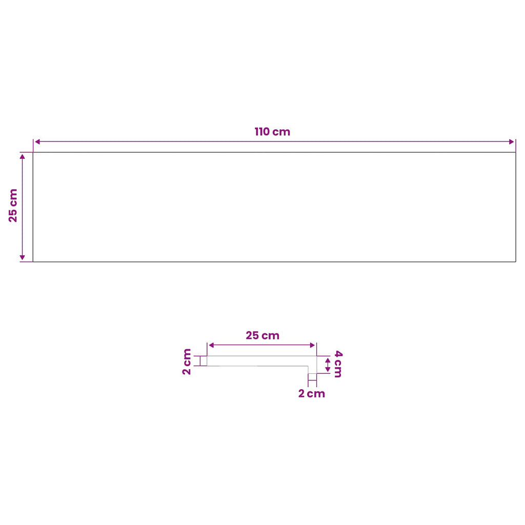 vidaXL Stopień 20 szt. 110 x 25 x 2 cm brązowy Dąb lite