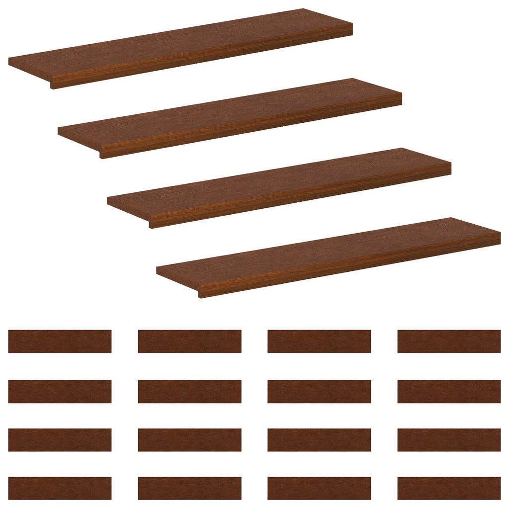 vidaXL Stopień 20 szt. 110 x 30 x 2 cm Ciemny brąz Dąb lite