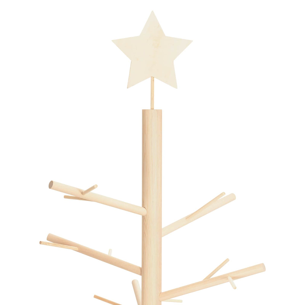 vidaXL Drewniana choinka KOTKA 240 cm Lite drewno sosnowe Naturalny