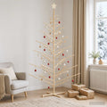 vidaXL Drewniana choinka KOTKA 240 cm Lite drewno sosnowe Naturalny
