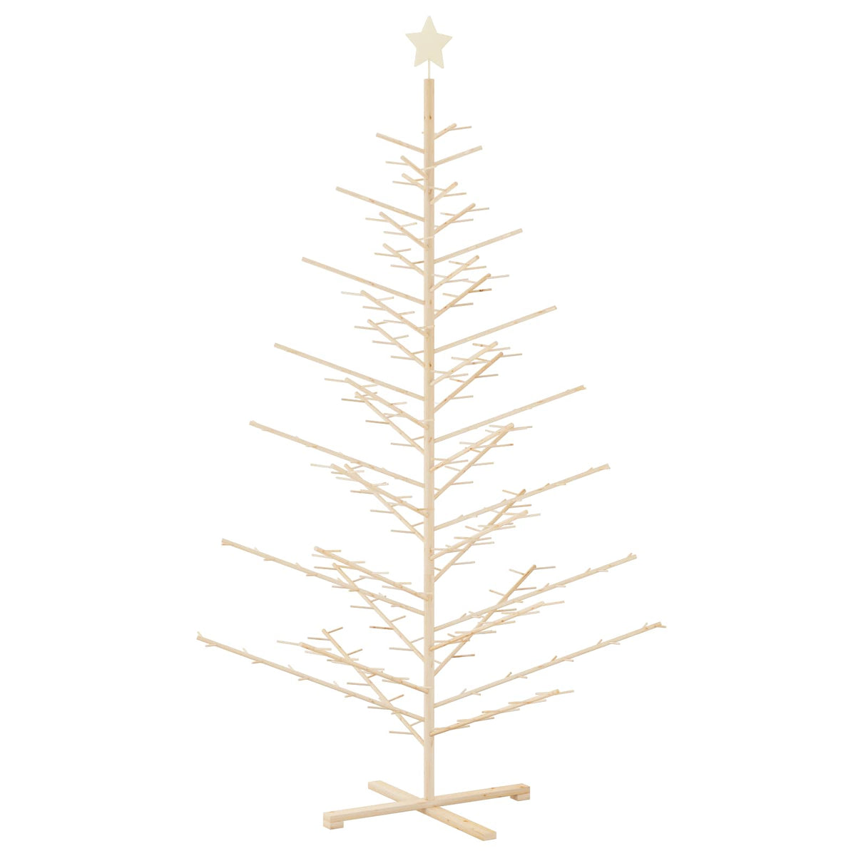 vidaXL Drewniana choinka KOTKA 240 cm Lite drewno sosnowe Naturalny
