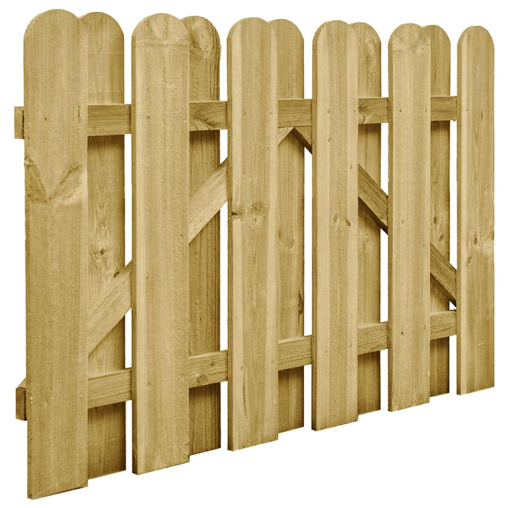 vidaXL Brama ogrodowa 100 x 75 cm Lite drewno sosnowe zielony