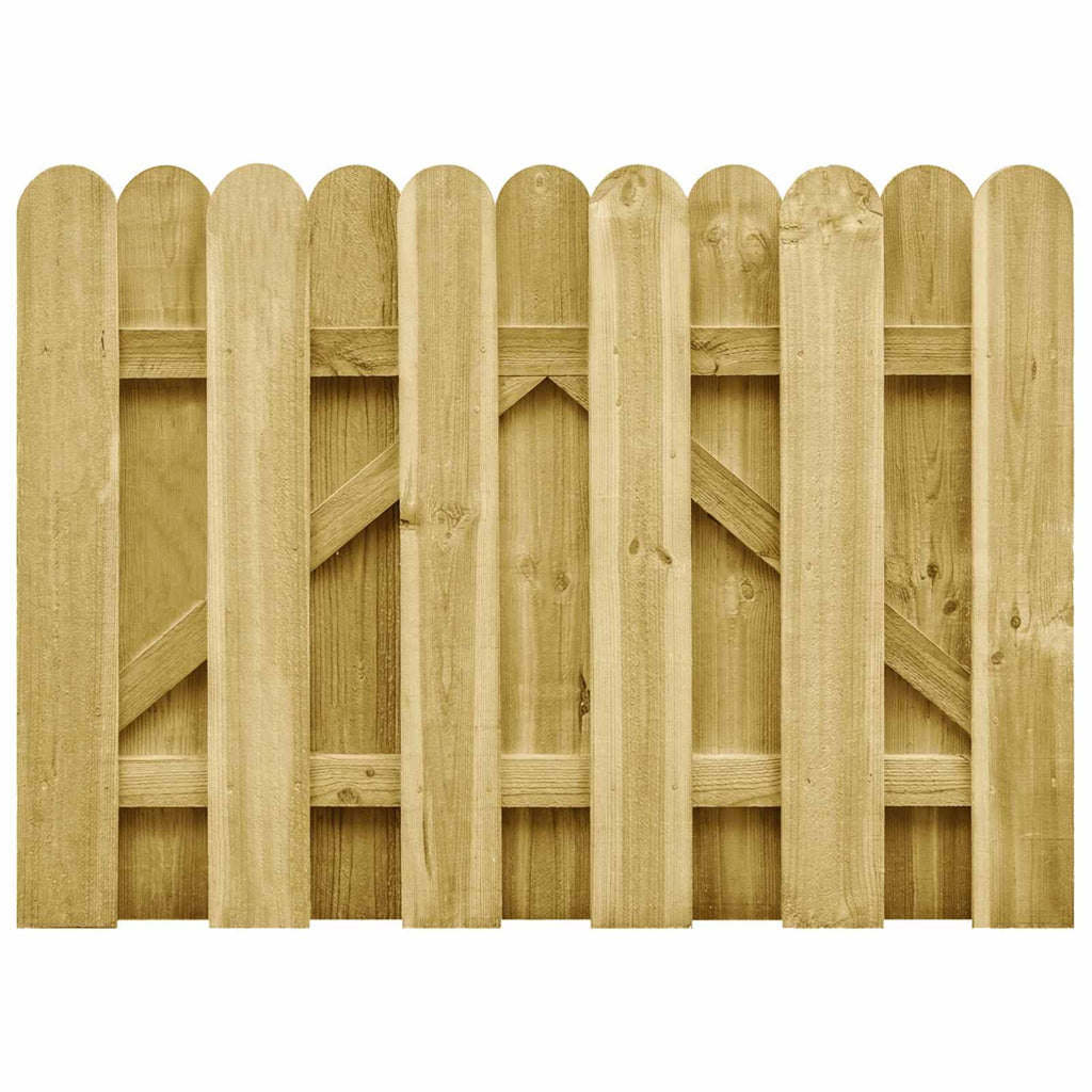 vidaXL Brama ogrodowa 100 x 75 cm Lite drewno sosnowe zielony