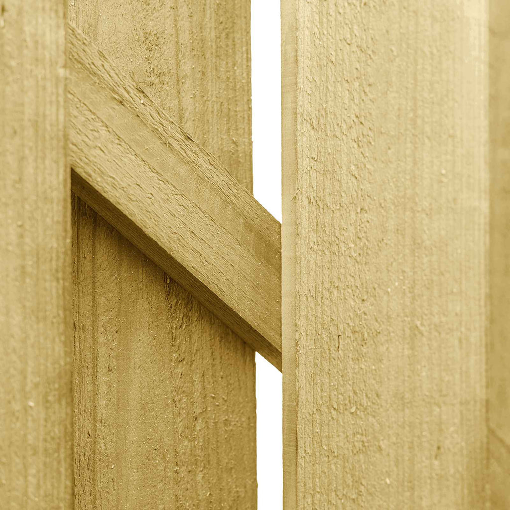 vidaXL Brama ogrodowa 100 x 100 cm Lite drewno sosnowe zielony