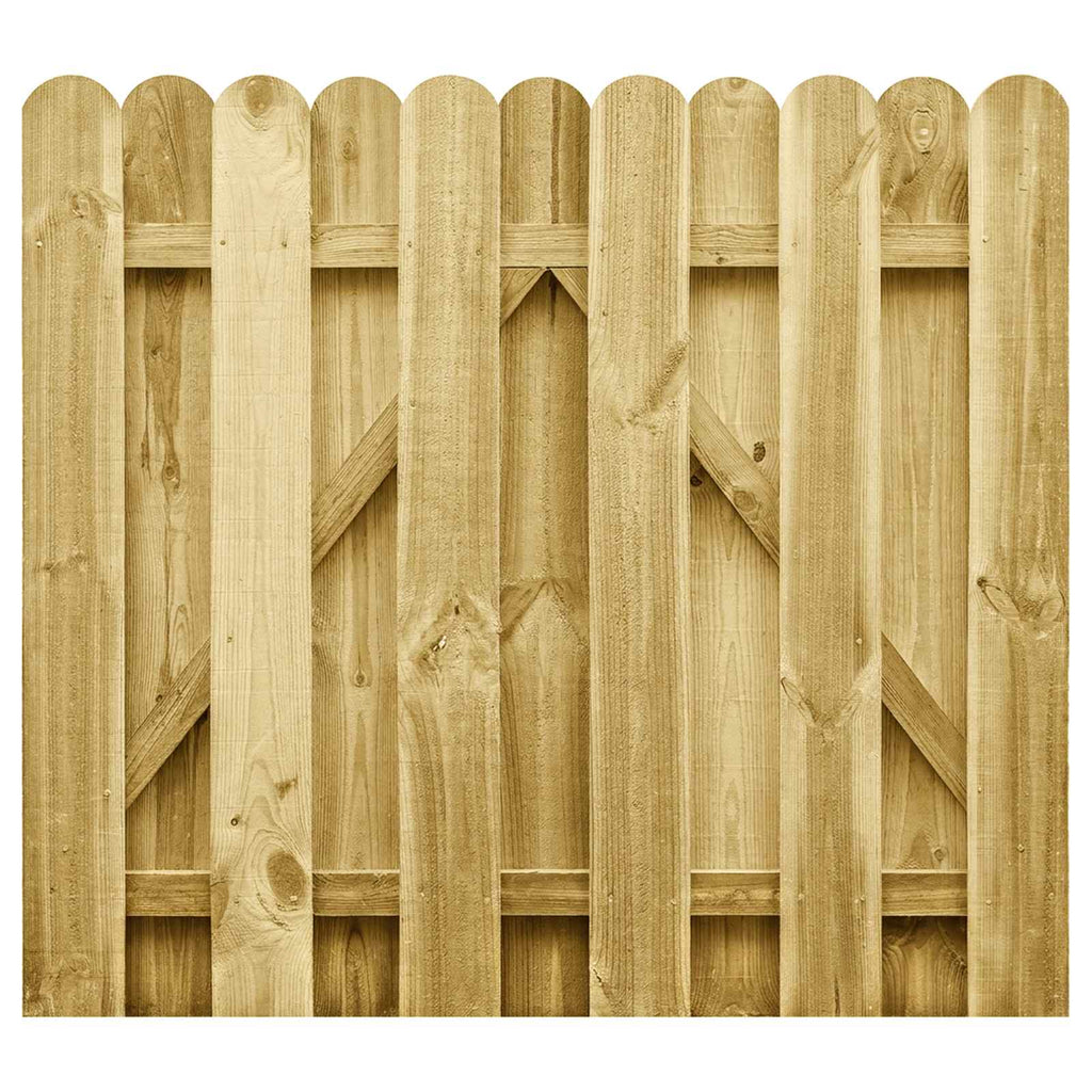 vidaXL Brama ogrodowa 100 x 100 cm Lite drewno sosnowe zielony