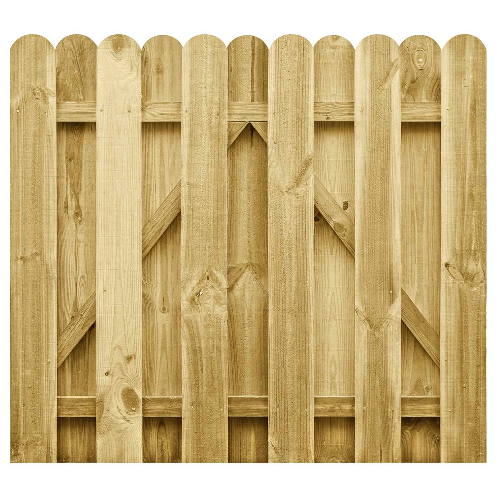 vidaXL Brama ogrodowa 100 x 100 cm Lite drewno sosnowe zielony
