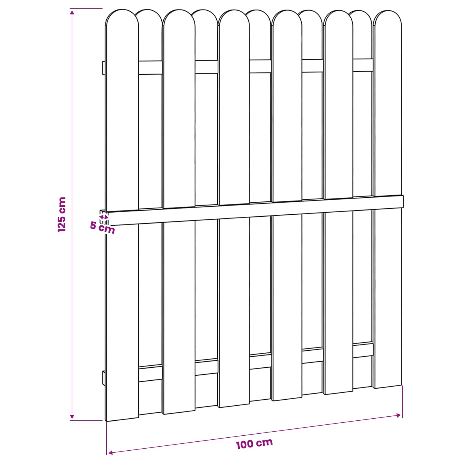 vidaXL Brama ogrodowa 100 x 125 cm Lite drewno sosnowe zielony