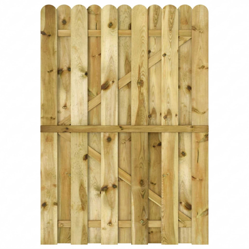 vidaXL Brama ogrodowa 100 x 150 cm Lite drewno sosnowe zielony