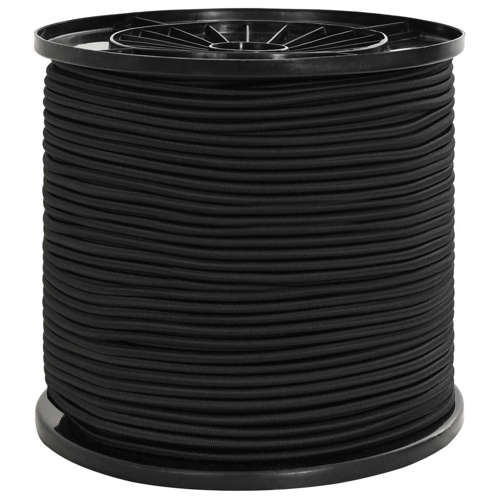 vidaXL Liny bungee 4 mm Czarny PP i guma