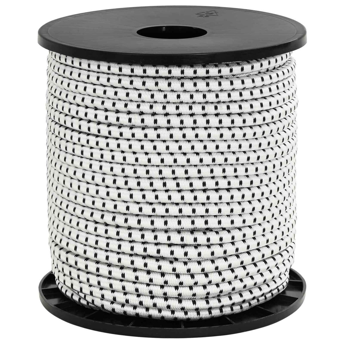 vidaXL Liny bungee 6 mm Czarny i Biały PP i guma