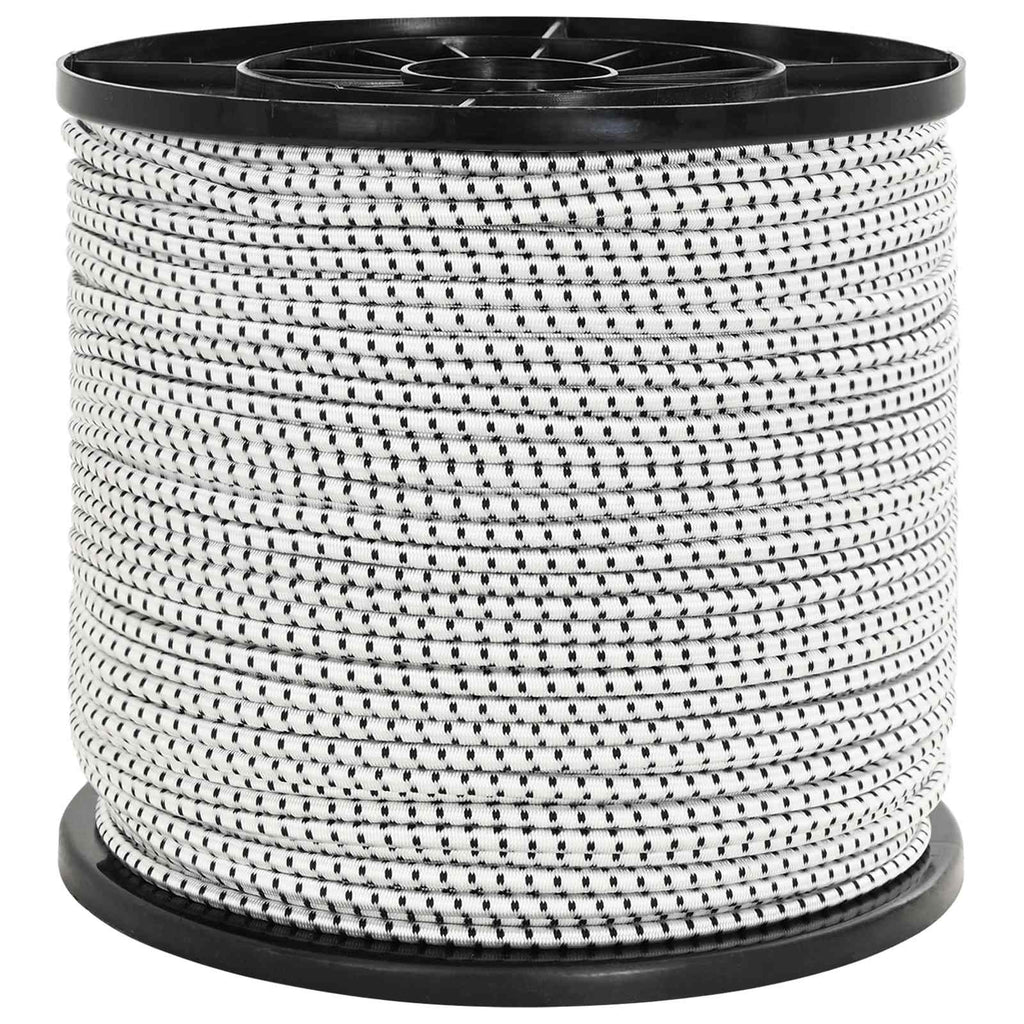 vidaXL Liny bungee 6 mm Czarny i Biały PP i guma