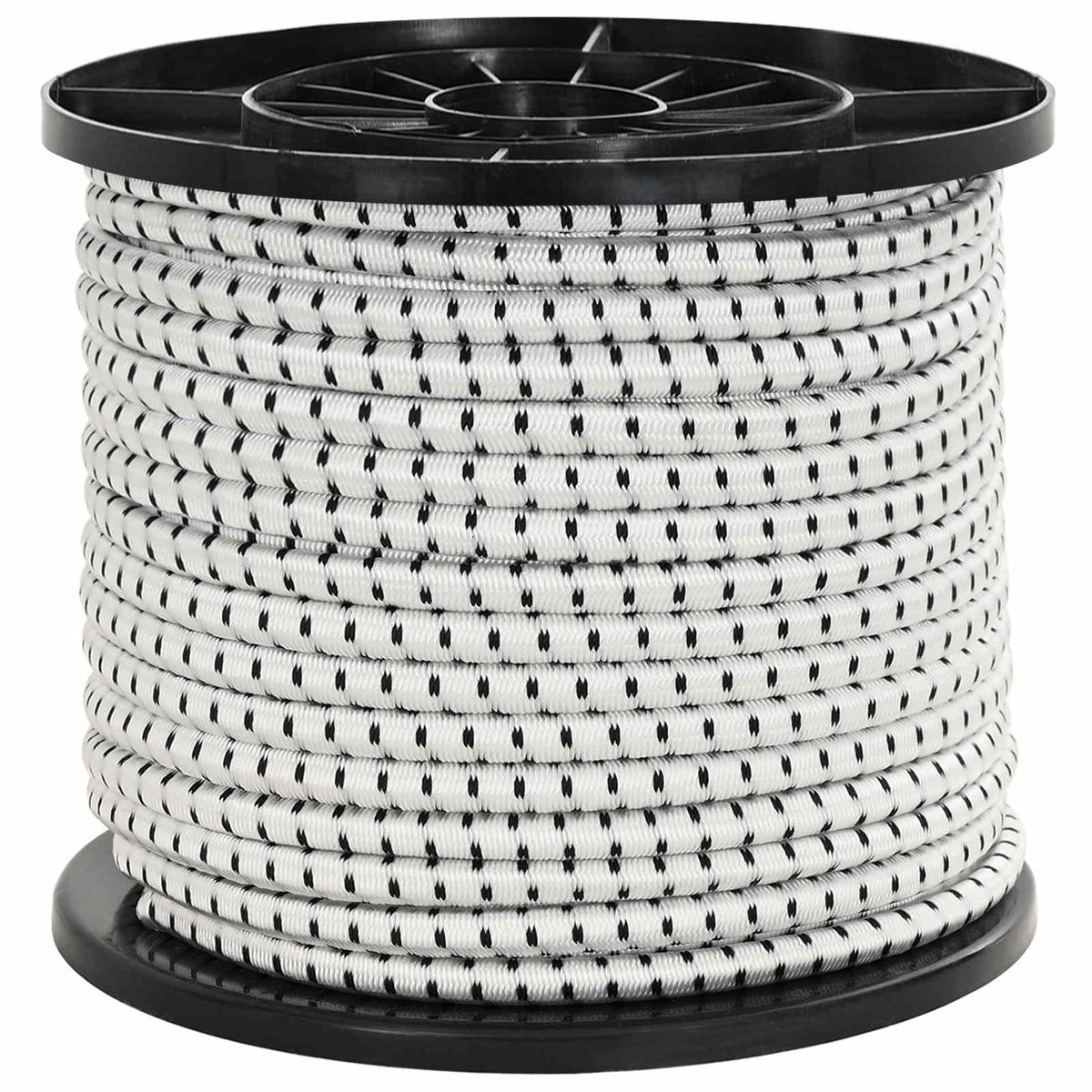 vidaXL Liny bungee 10 mm Czarny i Biały PP i guma