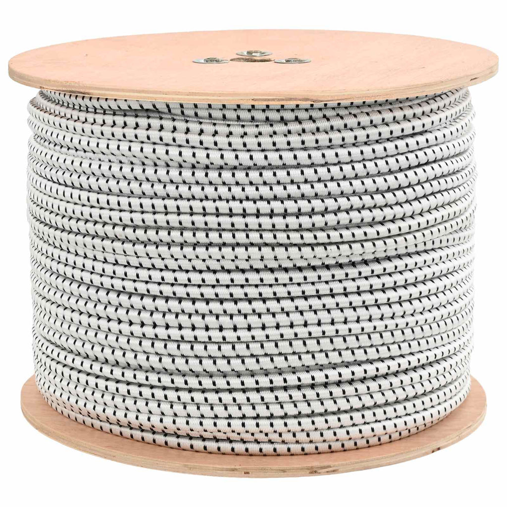 vidaXL Liny bungee 10 mm Czarny i Biały PP i guma
