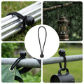 vidaXL Liny Bungee z Kulami 100 szt. Czarny 4 mm x 22 cm polipropylen