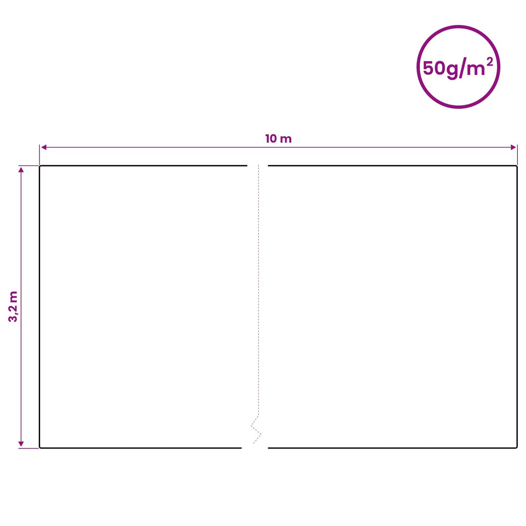 vidaXL Agrowłóknina ochronna przed mrozem 50 gsm 10 x 3.2 m Włóknina
