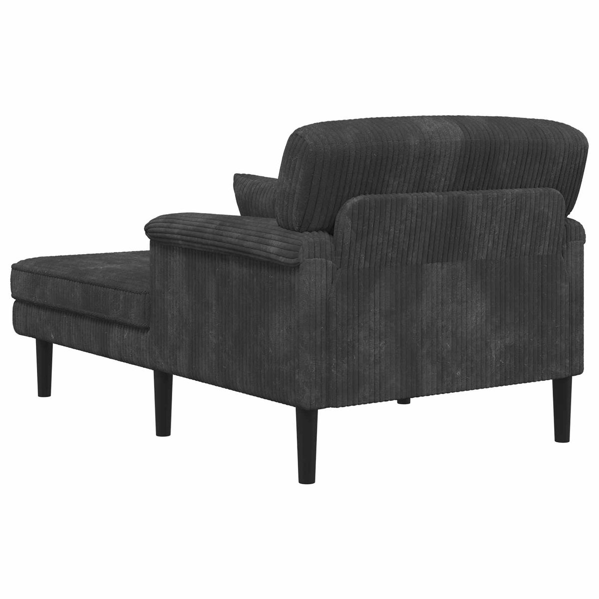 vidaXL Szezlong ciemnoszary Tkanina sztruksowa