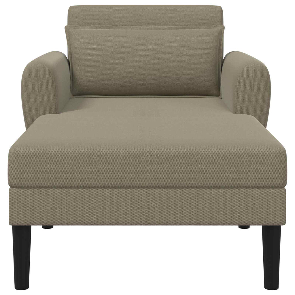 vidaXL Szezlong Khaki Aksamit o ziarnistej teksturze