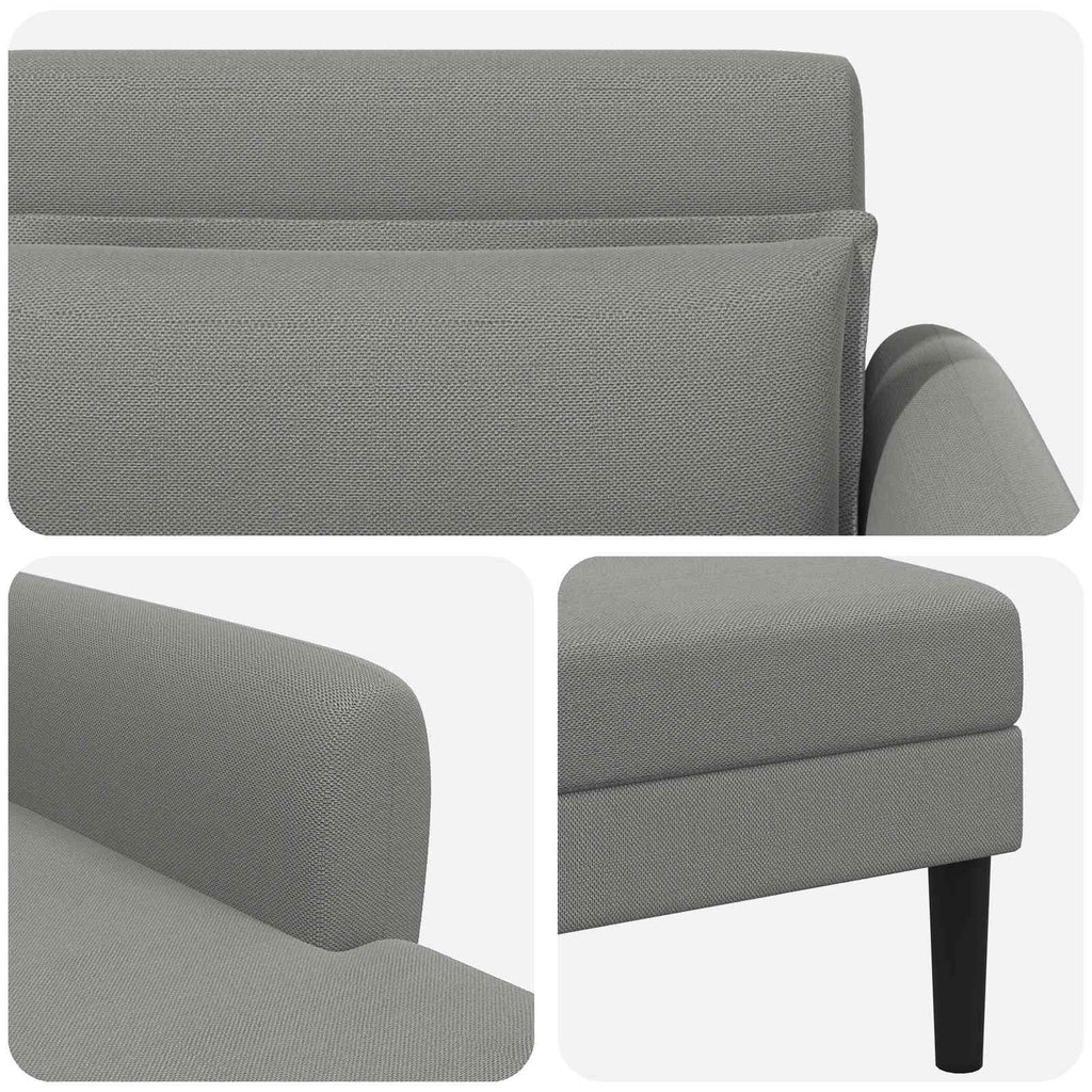 vidaXL Szezlong ciemnoszary Aksamit o ziarnistej teksturze