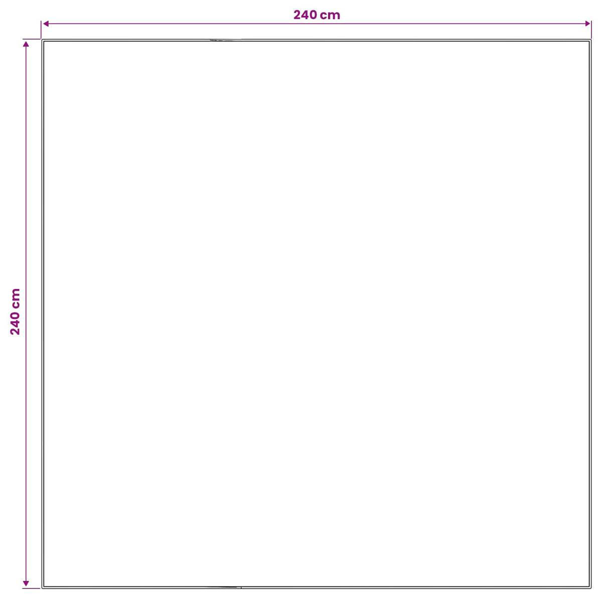 vidaXL Dywan ORIZ Wielokolorowe 240 x 240 cm 100% poliester
