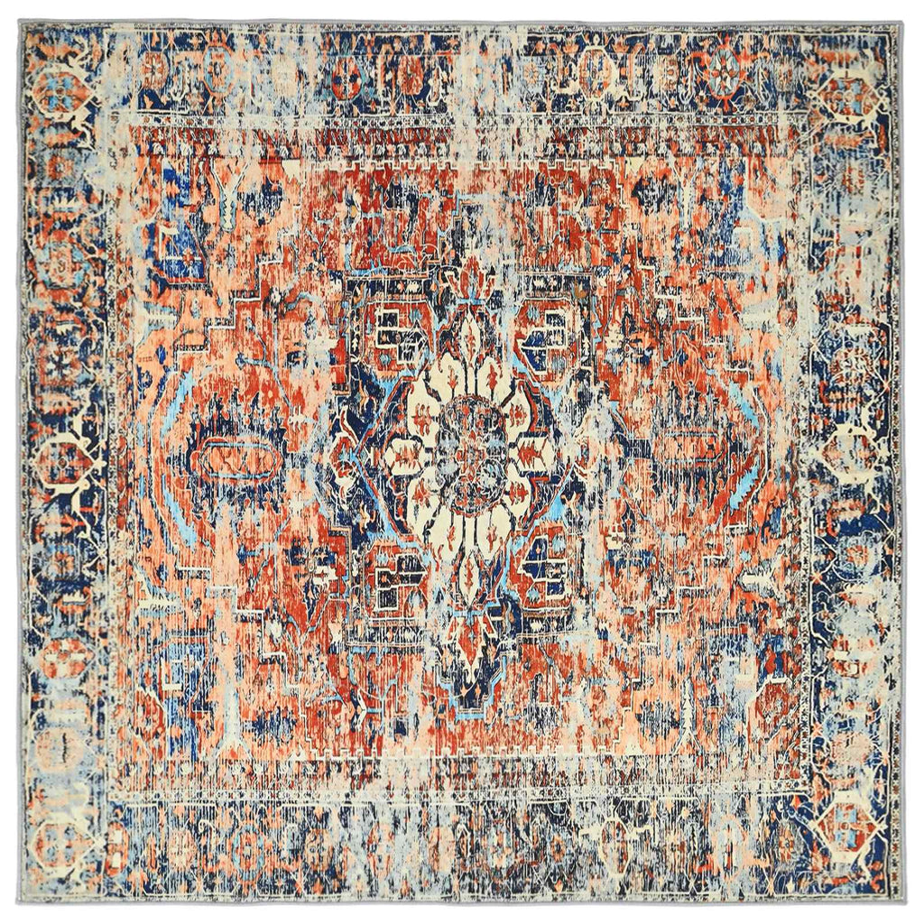 vidaXL Dywan ORIZ pomarańczowy 160 x 160 cm 100% poliester