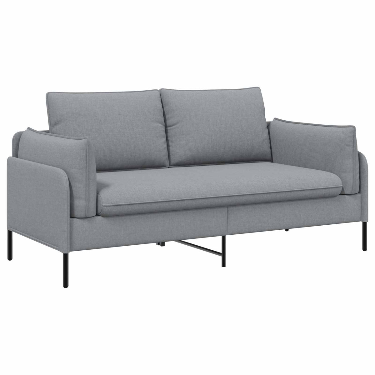 vidaXL Sofa dwuosobowa jasnoszary 188 x 81 x 89 cm tkanina