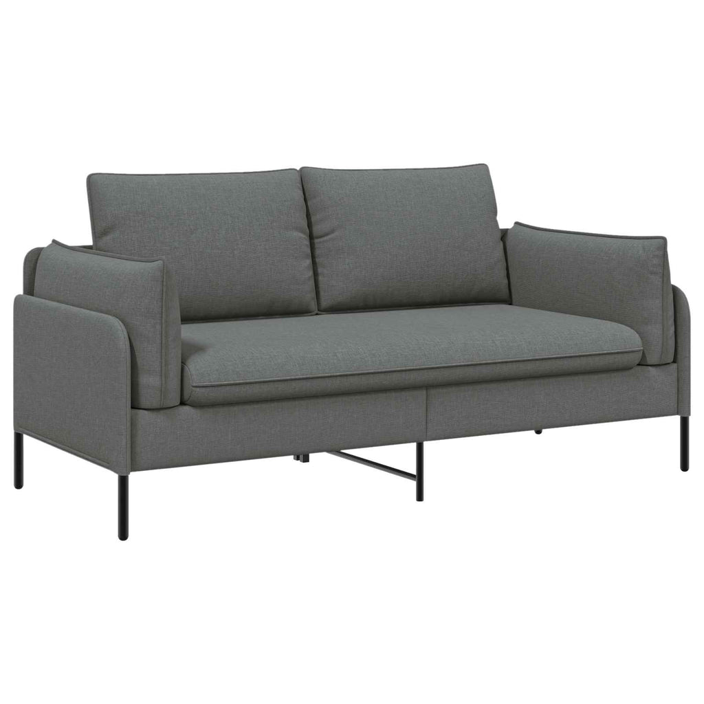 vidaXL Sofa dwuosobowa ciemnoszary 188 x 81 x 89 cm tkanina