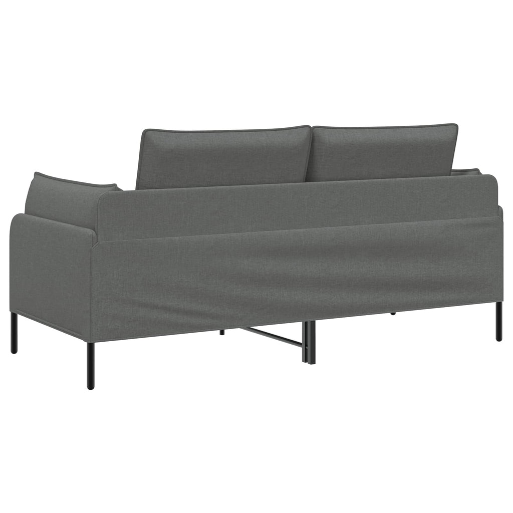 vidaXL Sofa dwuosobowa ciemnoszary 188 x 81 x 89 cm tkanina
