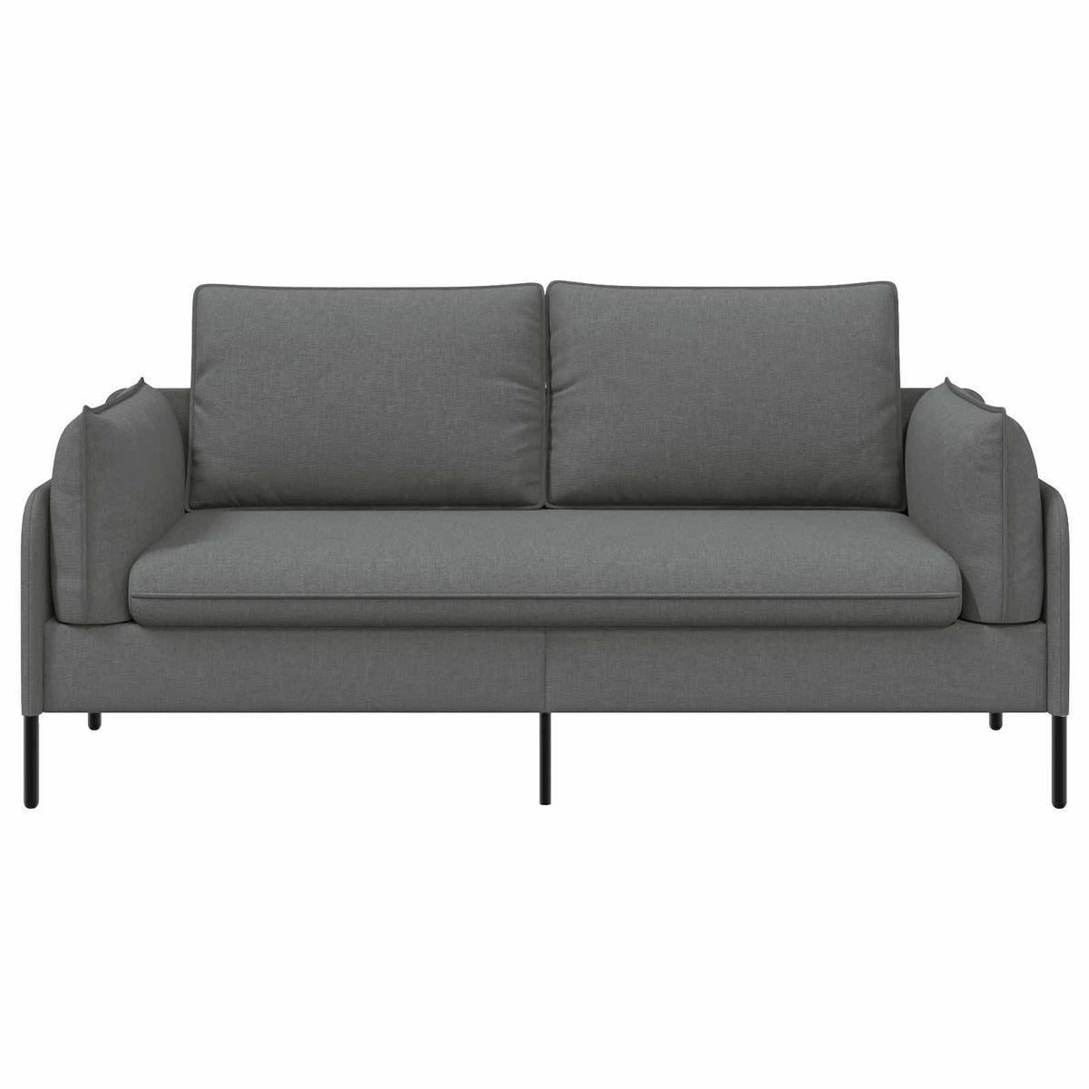 vidaXL Sofa dwuosobowa ciemnoszary 188 x 81 x 89 cm tkanina