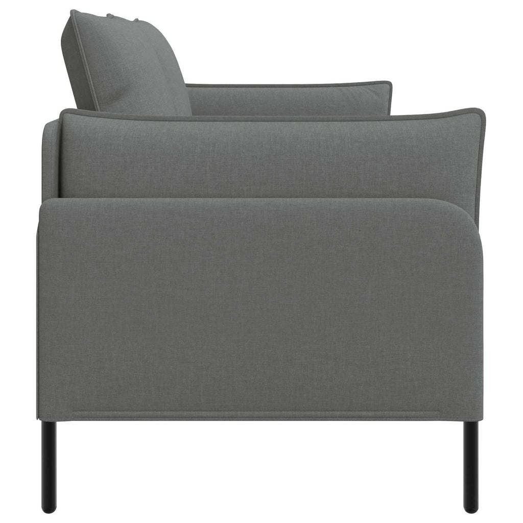 vidaXL Sofa dwuosobowa ciemnoszary 188 x 81 x 89 cm tkanina