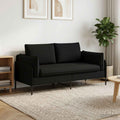 vidaXL Sofa dwuosobowa Czarny 188 x 81 x 89 cm tkanina