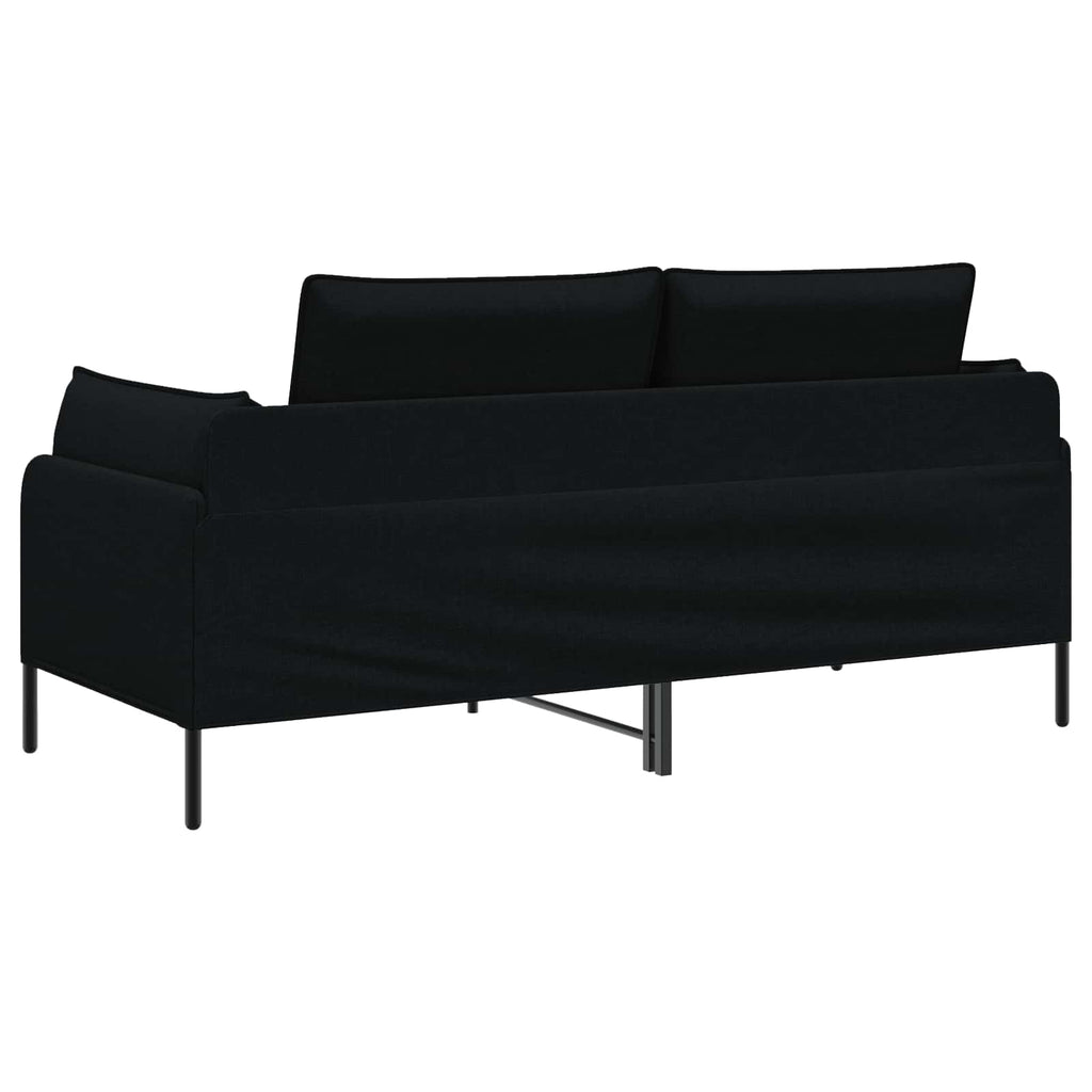 vidaXL Sofa dwuosobowa Czarny 188 x 81 x 89 cm tkanina