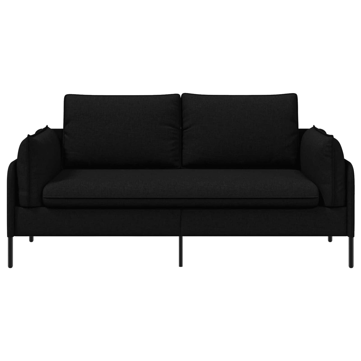 vidaXL Sofa dwuosobowa Czarny 188 x 81 x 89 cm tkanina