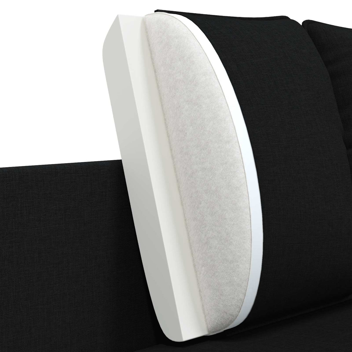 vidaXL Sofa dwuosobowa Czarny 188 x 81 x 89 cm tkanina