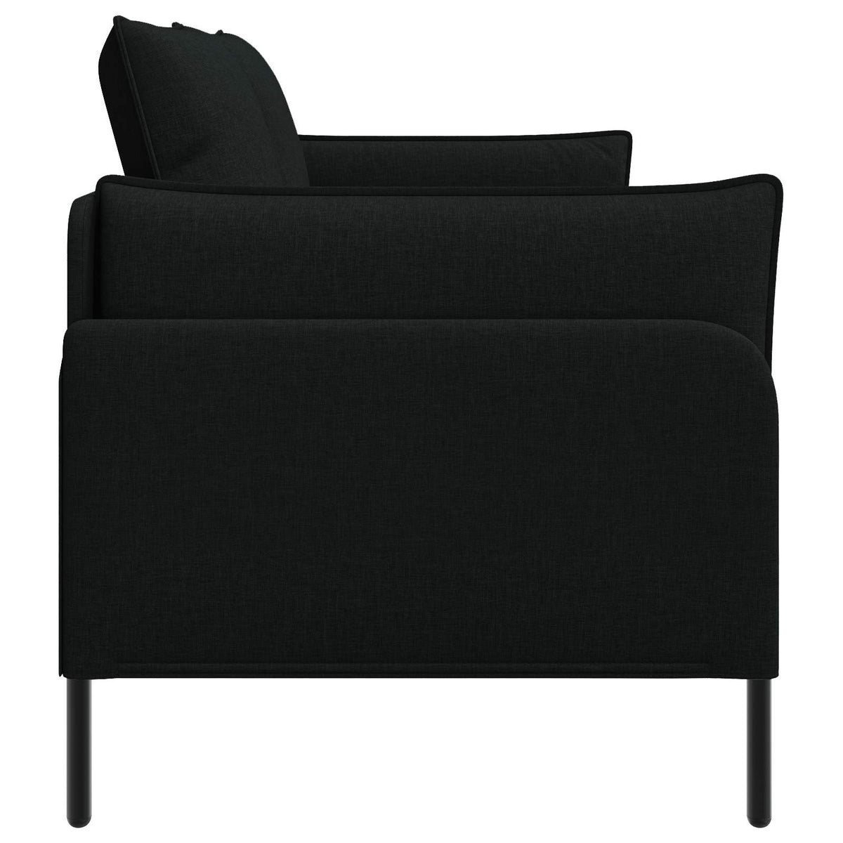 vidaXL Sofa dwuosobowa Czarny 188 x 81 x 89 cm tkanina