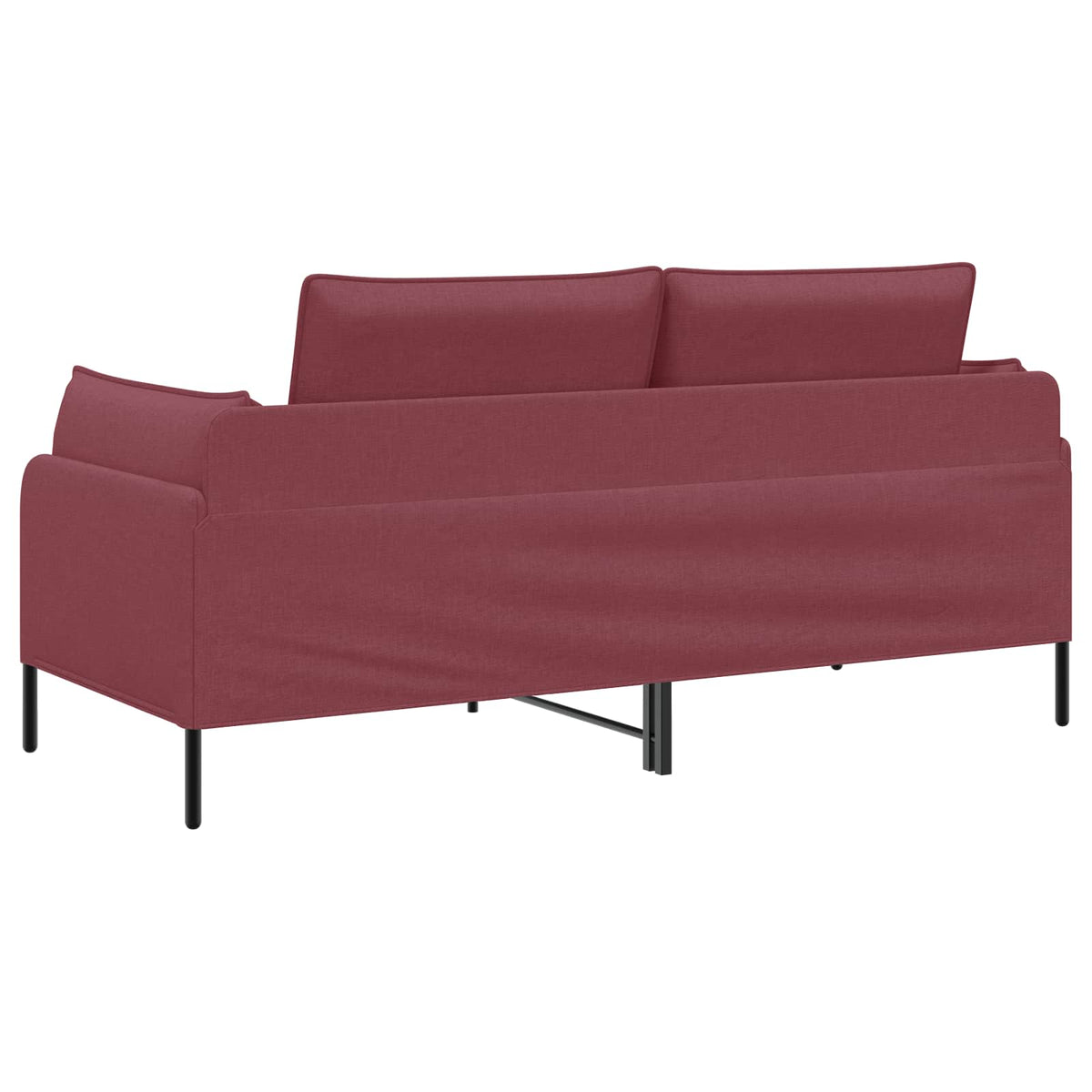 vidaXL Sofa dwuosobowa Czerwone wino 188 x 81 x 89 cm tkanina