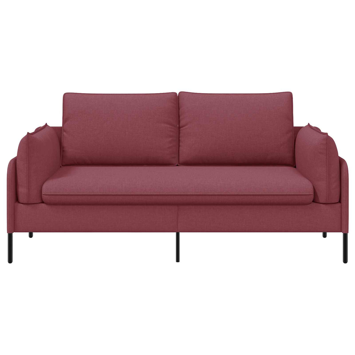 vidaXL Sofa dwuosobowa Czerwone wino 188 x 81 x 89 cm tkanina