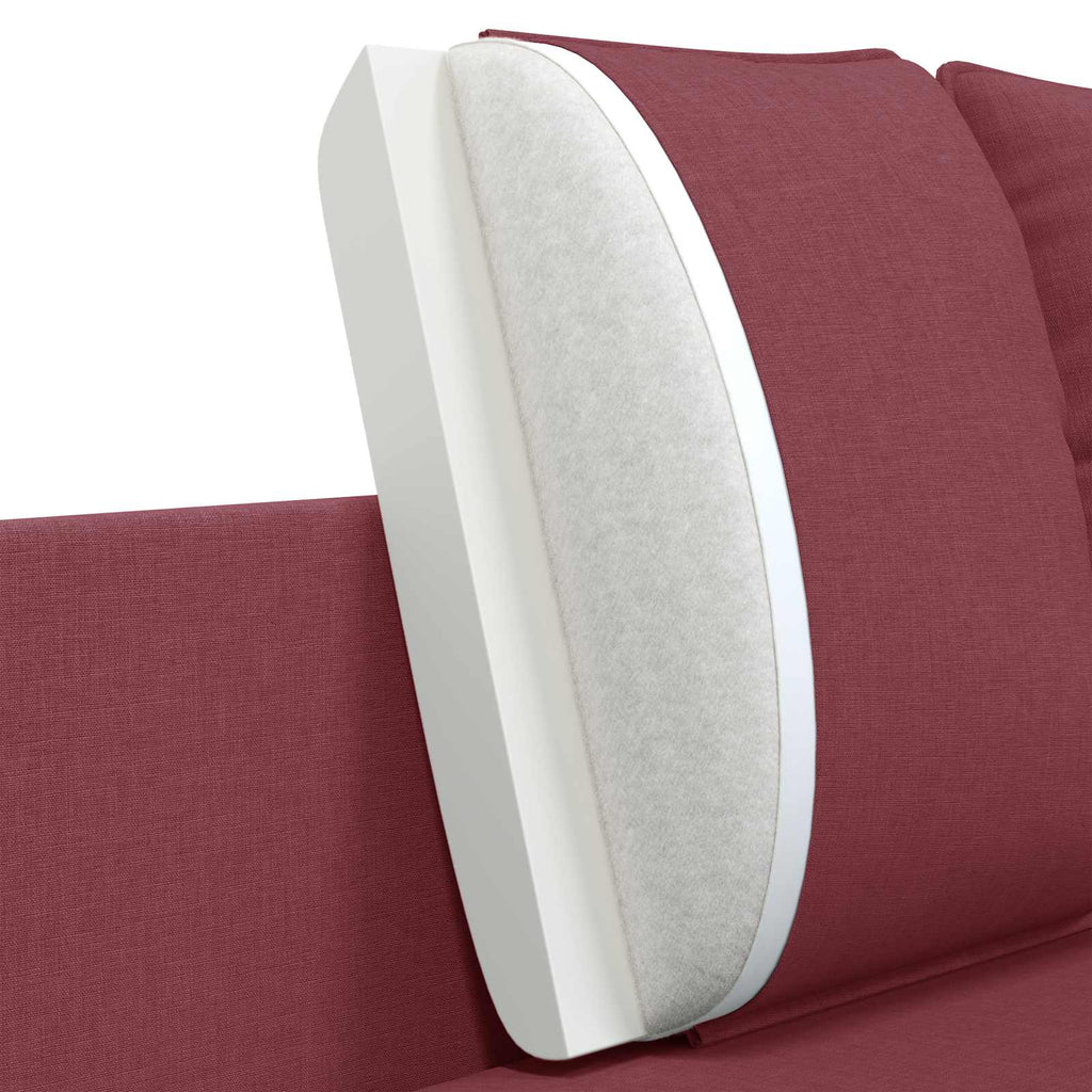 vidaXL Sofa dwuosobowa Czerwone wino 188 x 81 x 89 cm tkanina