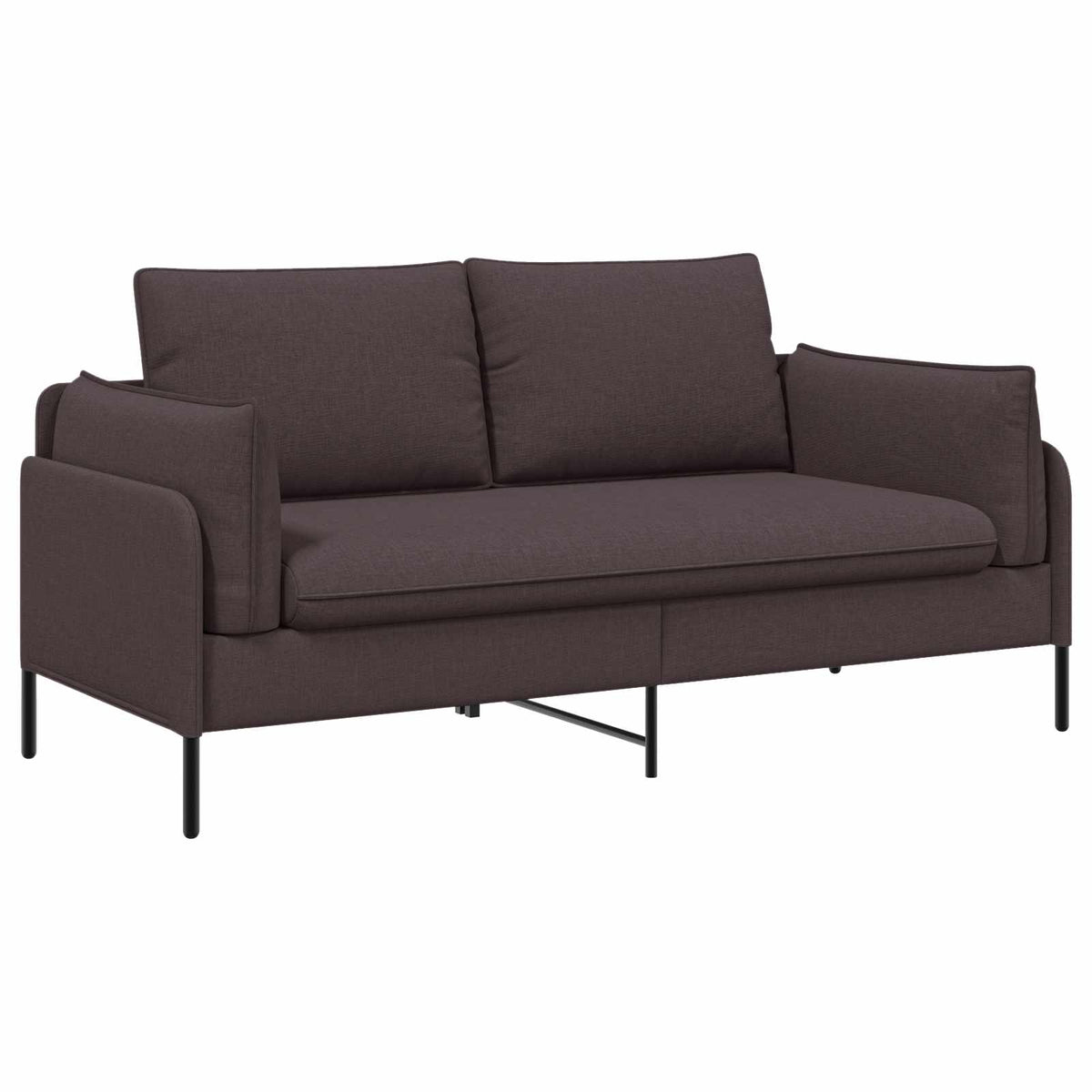 vidaXL Sofa dwuosobowa Ciemny brąz 188 x 81 x 89 cm tkanina