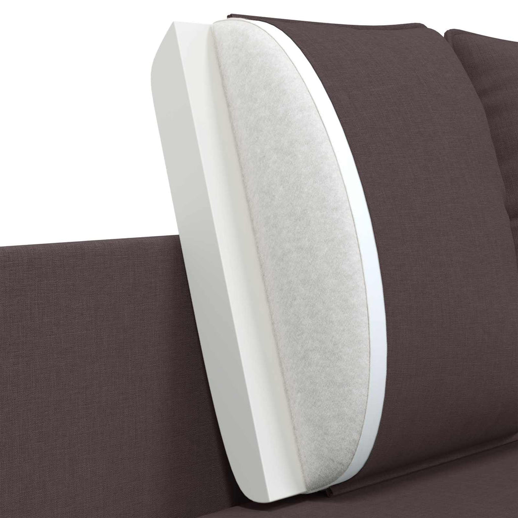 vidaXL Sofa dwuosobowa Ciemny brąz 188 x 81 x 89 cm tkanina