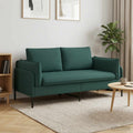 vidaXL Sofa dwuosobowa Ciemnozielony 188 x 81 x 89 cm tkanina