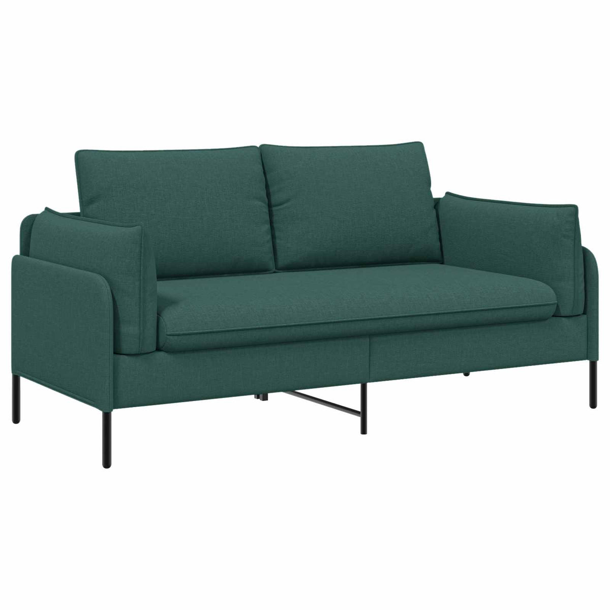 vidaXL Sofa dwuosobowa Ciemnozielony 188 x 81 x 89 cm tkanina