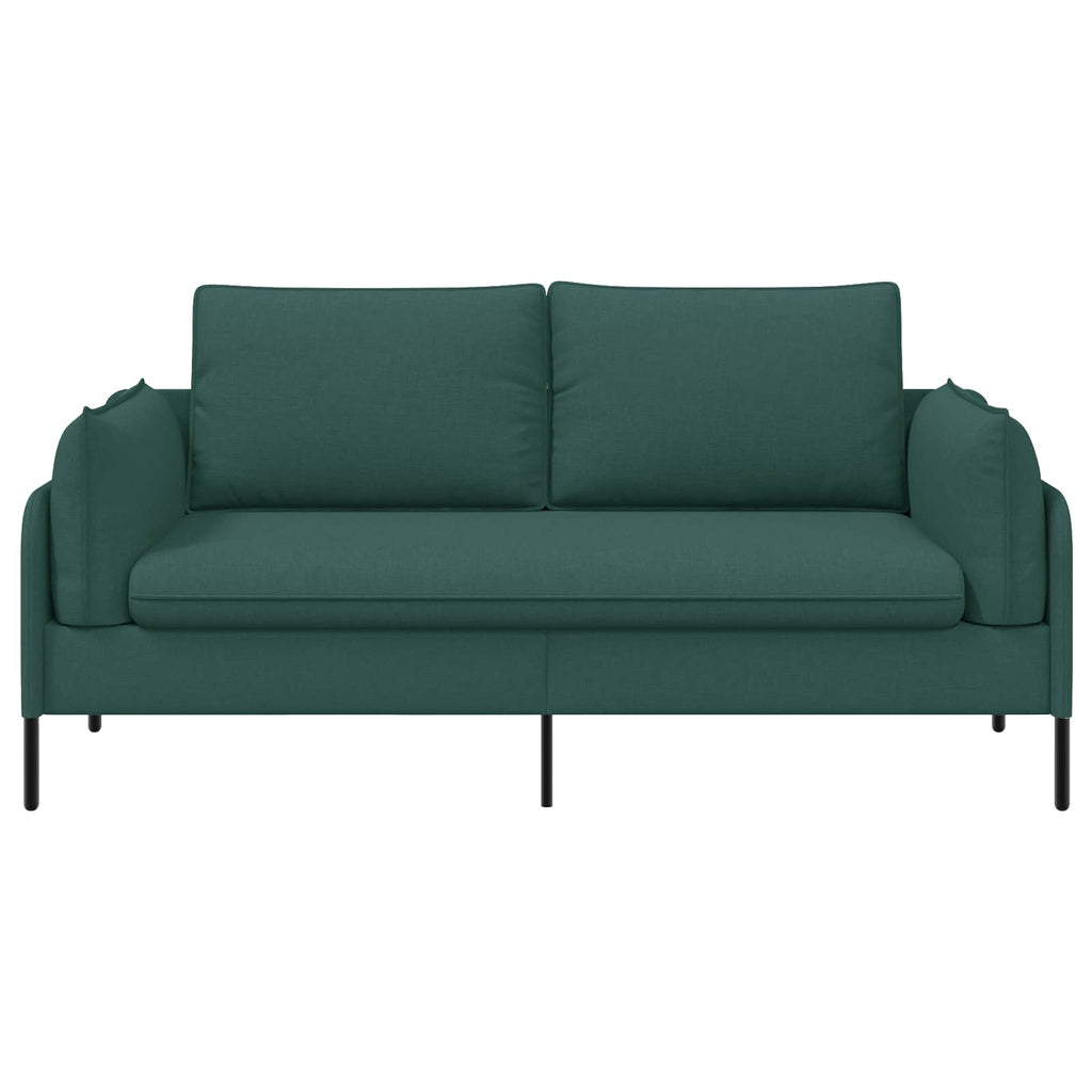 vidaXL Sofa dwuosobowa Ciemnozielony 188 x 81 x 89 cm tkanina