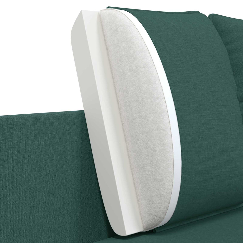 vidaXL Sofa dwuosobowa Ciemnozielony 188 x 81 x 89 cm tkanina