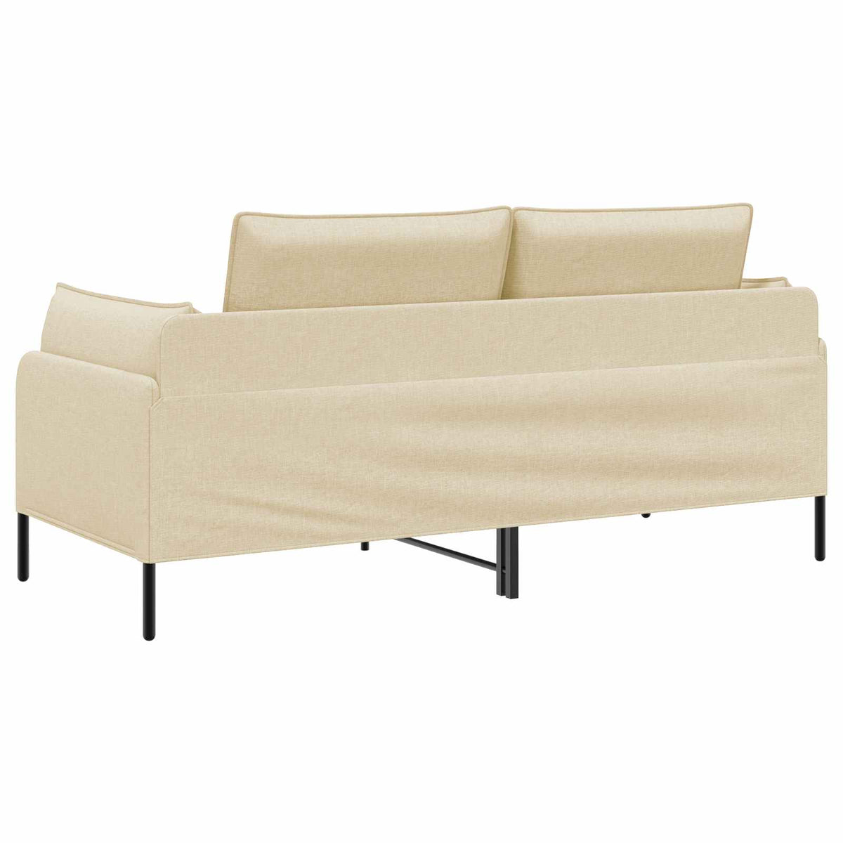 vidaXL Sofa dwuosobowa kremowy 188 x 81 x 89 cm tkanina