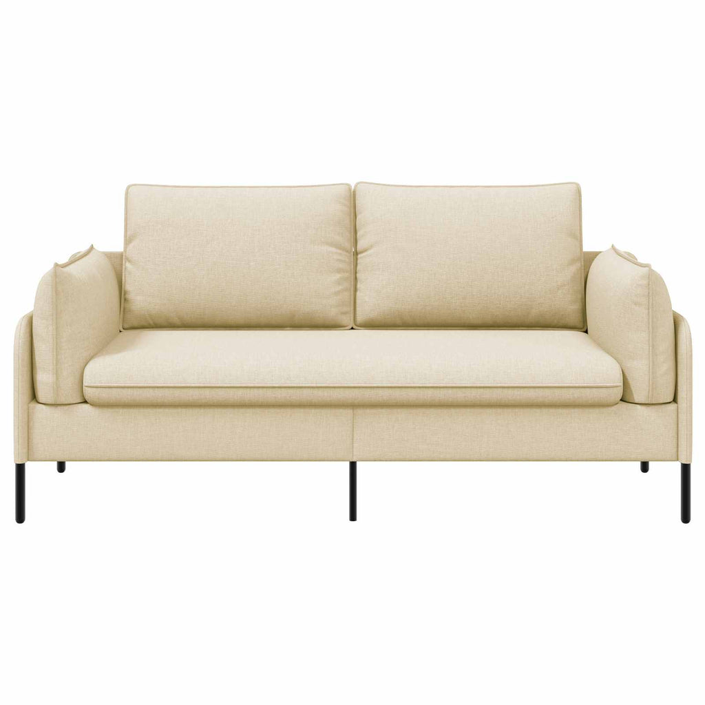 vidaXL Sofa dwuosobowa kremowy 188 x 81 x 89 cm tkanina