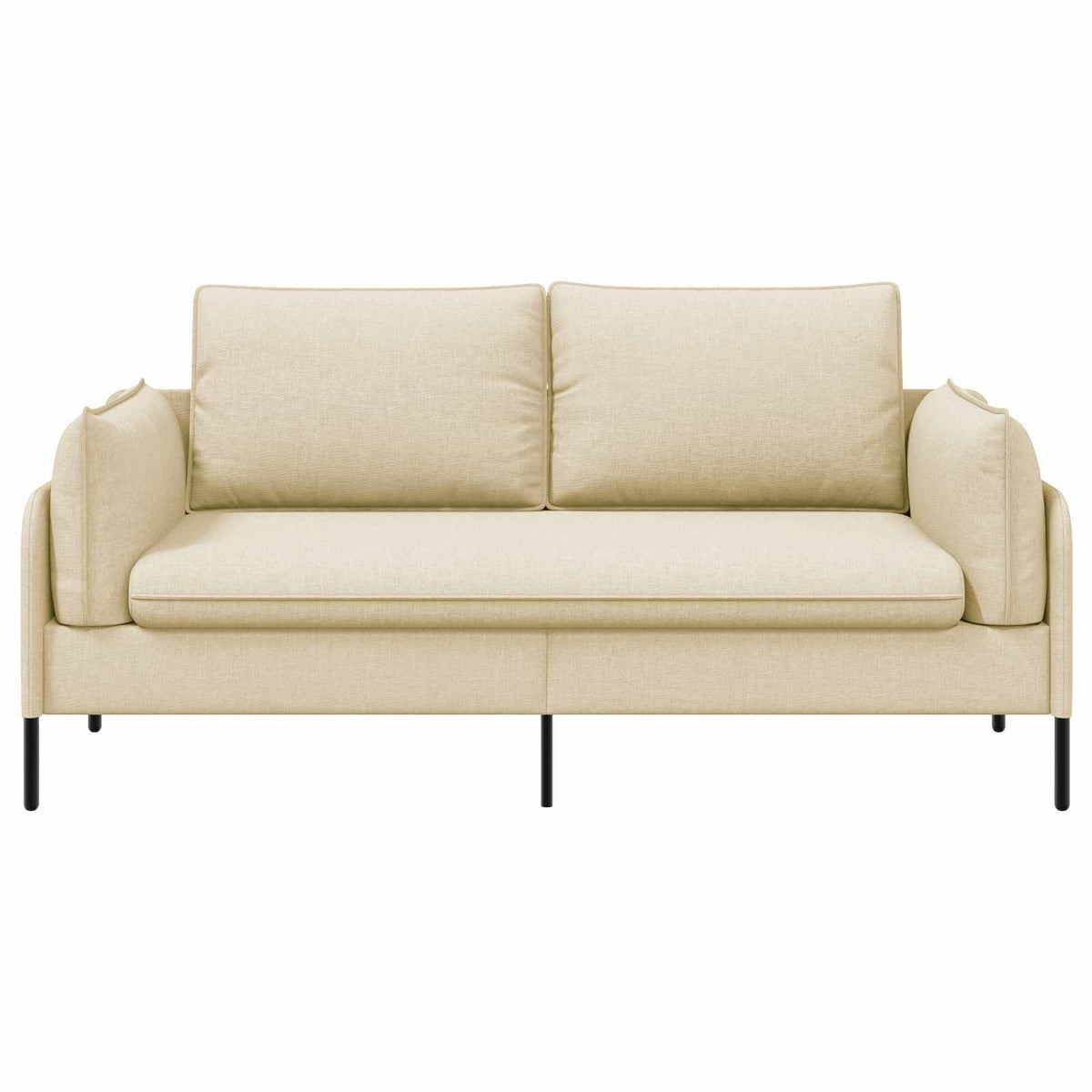 vidaXL Sofa dwuosobowa kremowy 188 x 81 x 89 cm tkanina