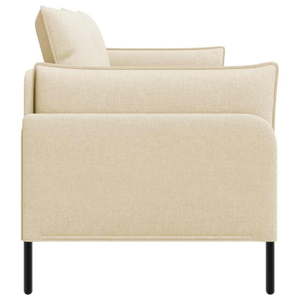 vidaXL Sofa dwuosobowa kremowy 188 x 81 x 89 cm tkanina