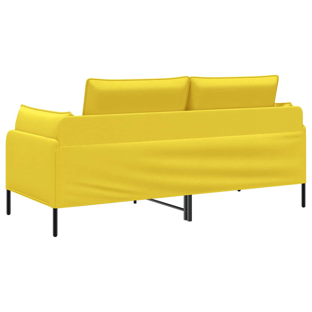 vidaXL Sofa dwuosobowa Jasnożółty 188 x 81 x 89 cm tkanina