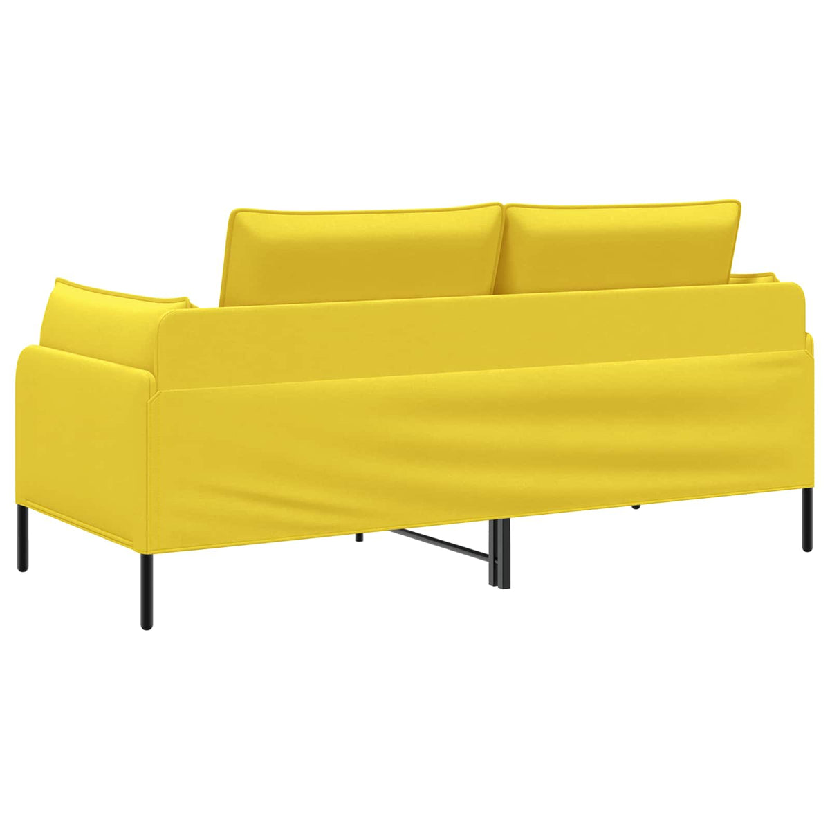 vidaXL Sofa dwuosobowa Jasnożółty 188 x 81 x 89 cm tkanina